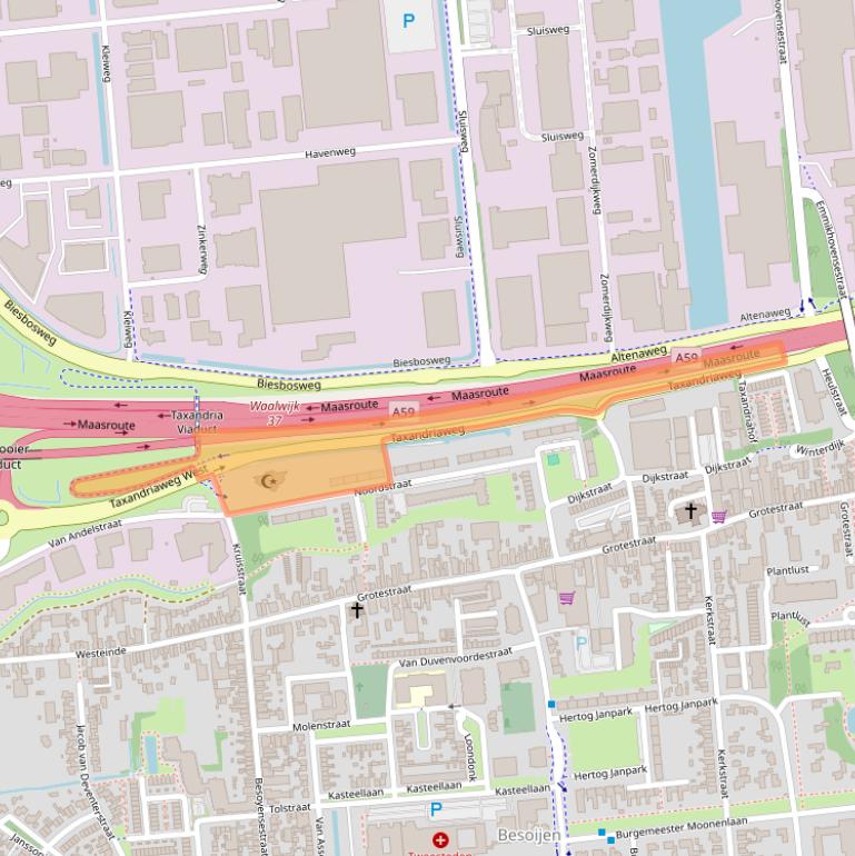 Kaart van postcodegebied 5141JH.