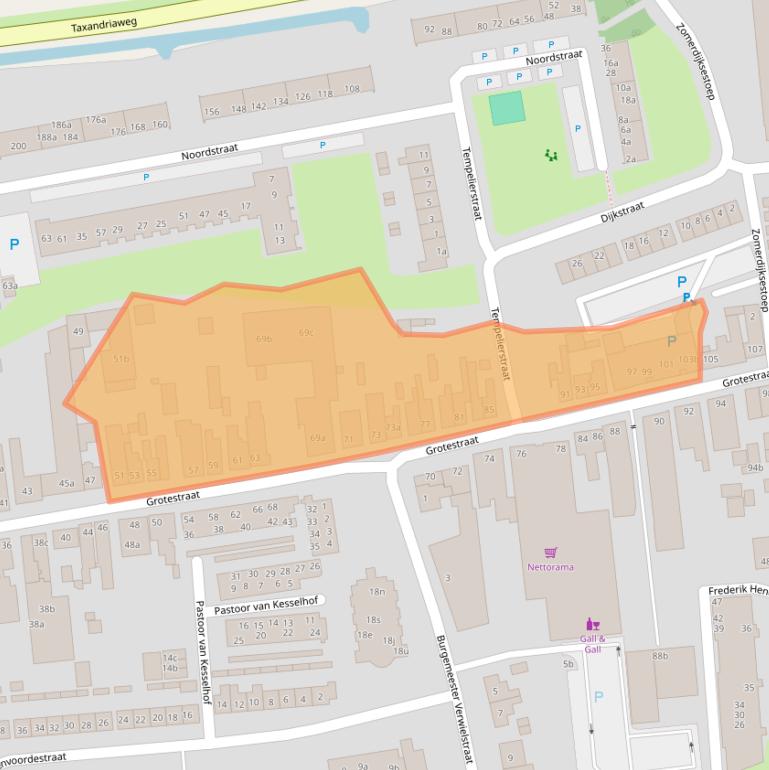 Kaart van postcodegebied 5141JN.