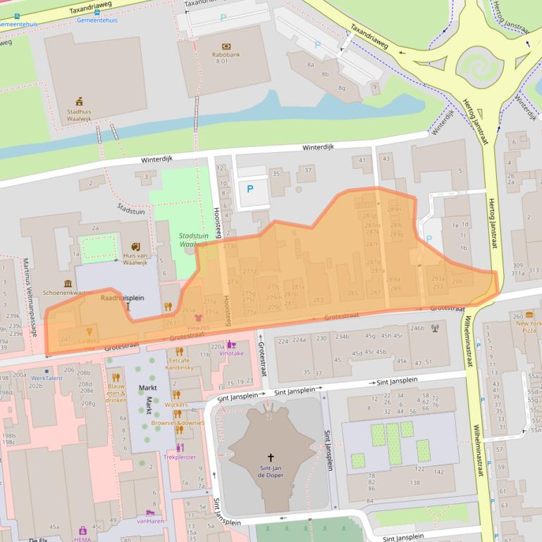 Kaart van postcodegebied 5141JT.