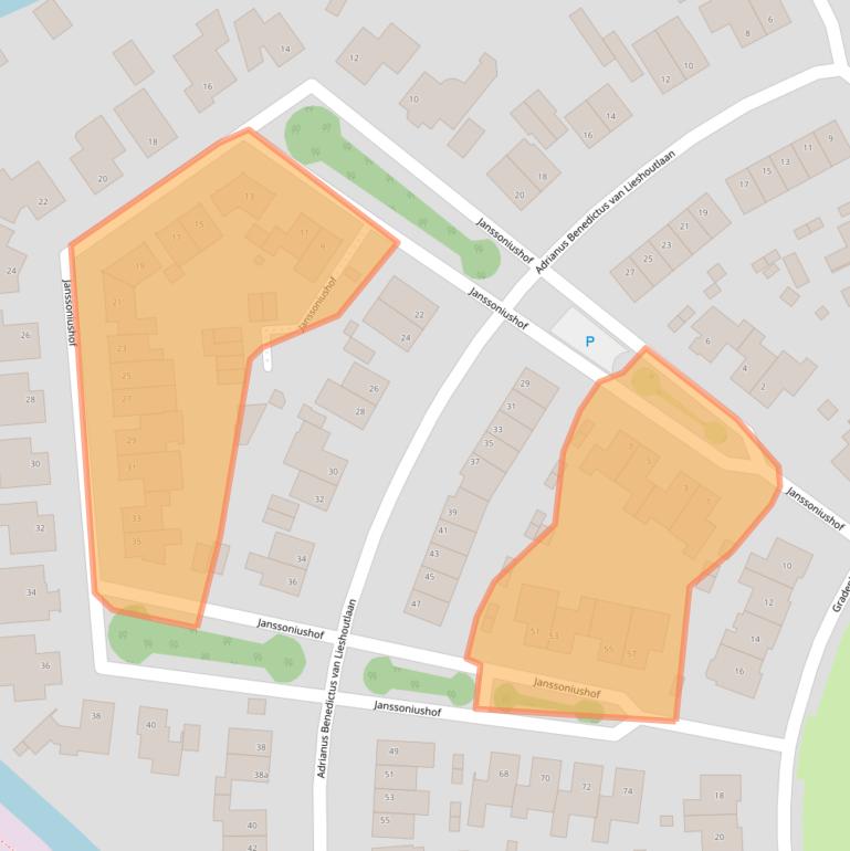 Kaart van postcodegebied 5141MP.