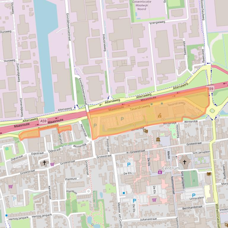 Kaart van postcodegebied 5141PA.
