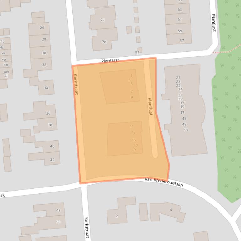 Kaart van postcodegebied 5141SJ.