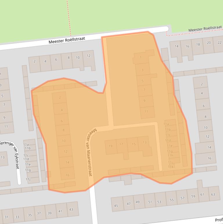 Kaart van postcodegebied 5142AV.