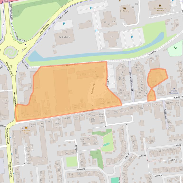 Kaart van postcodegebied 5142CA.