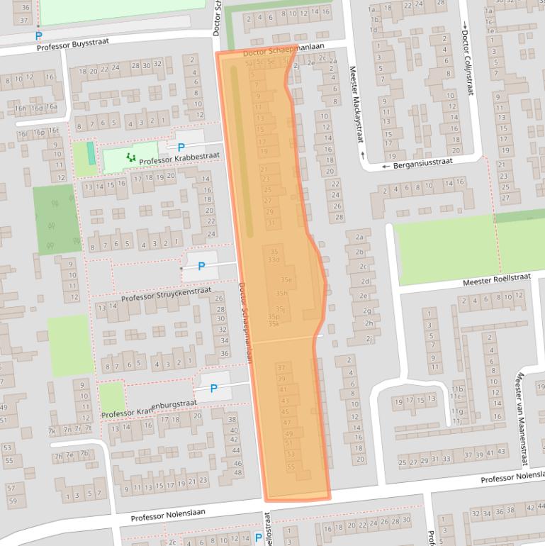 Kaart van postcodegebied 5142CP.