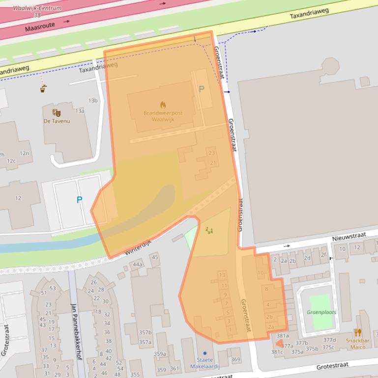 Kaart van postcodegebied 5142EB.