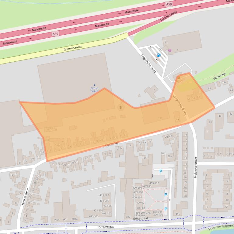 Kaart van postcodegebied 5142EE.