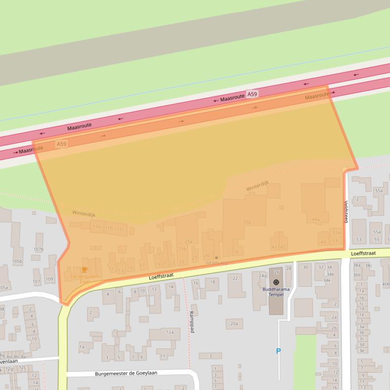 Kaart van postcodegebied 5142EN.