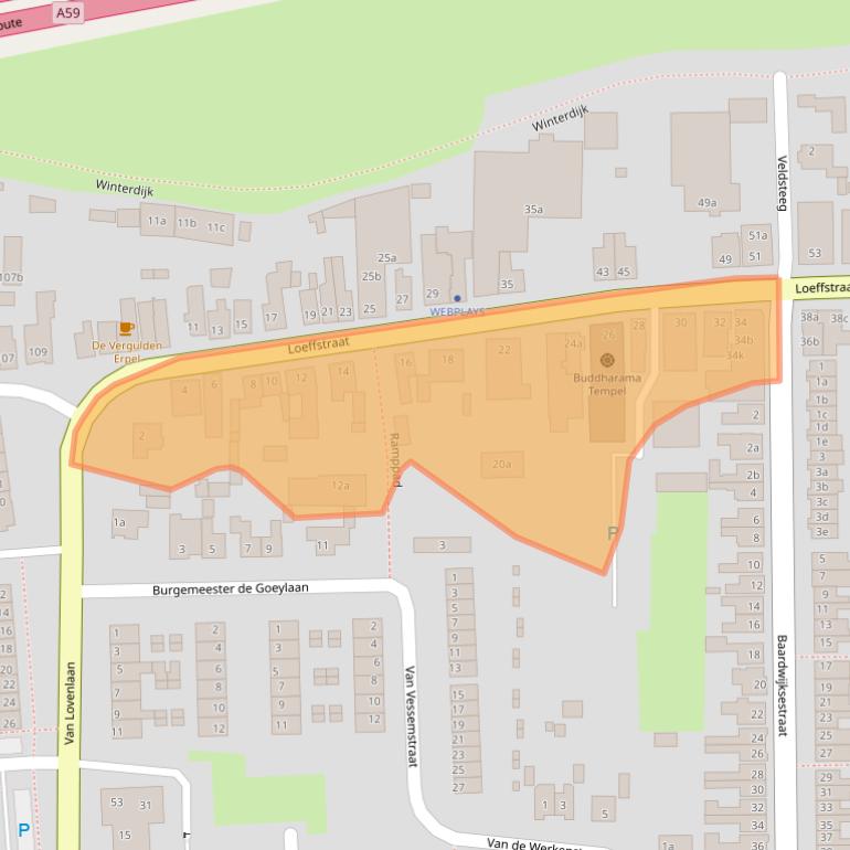 Kaart van postcodegebied 5142ER.