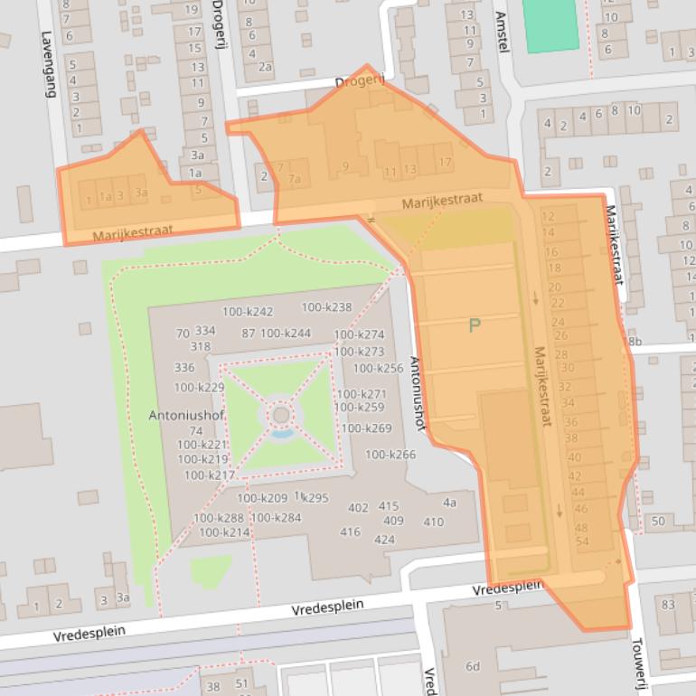 Kaart van postcodegebied 5142HX.