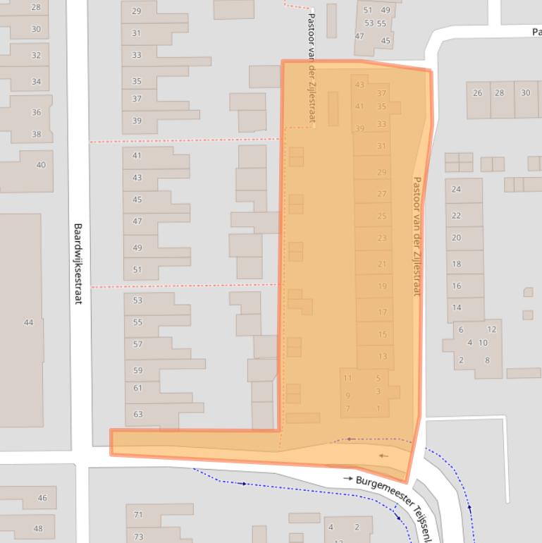 Kaart van postcodegebied 5142NA.