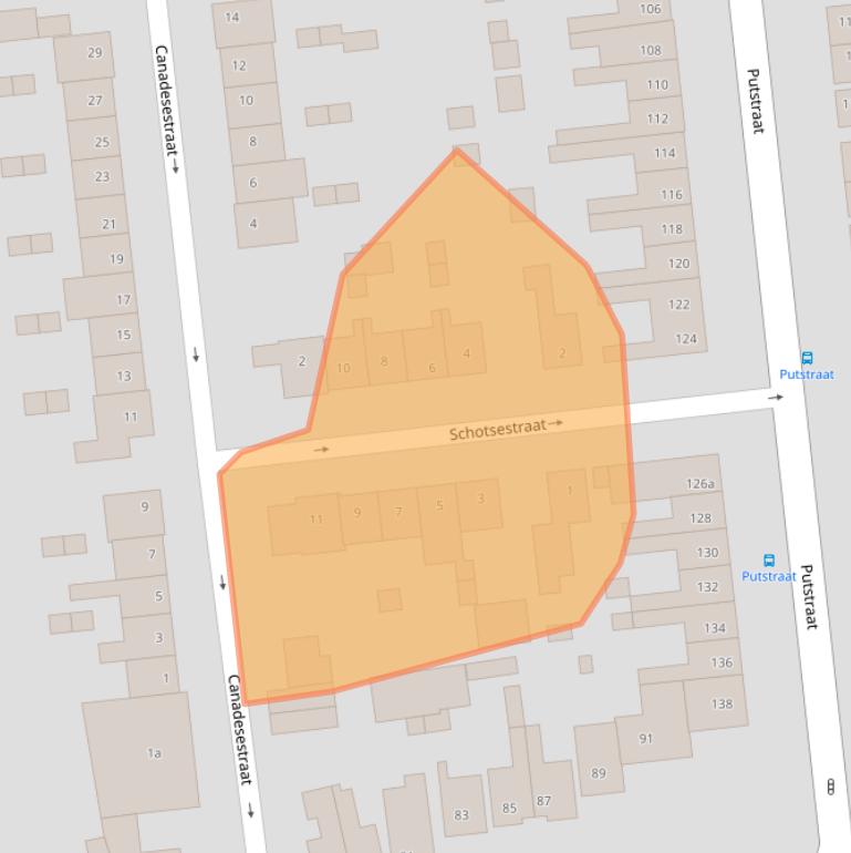 Kaart van postcodegebied 5142RE.