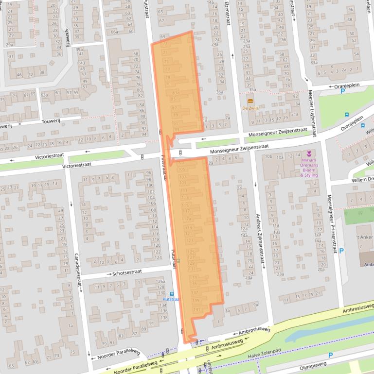 Kaart van postcodegebied 5142RK.
