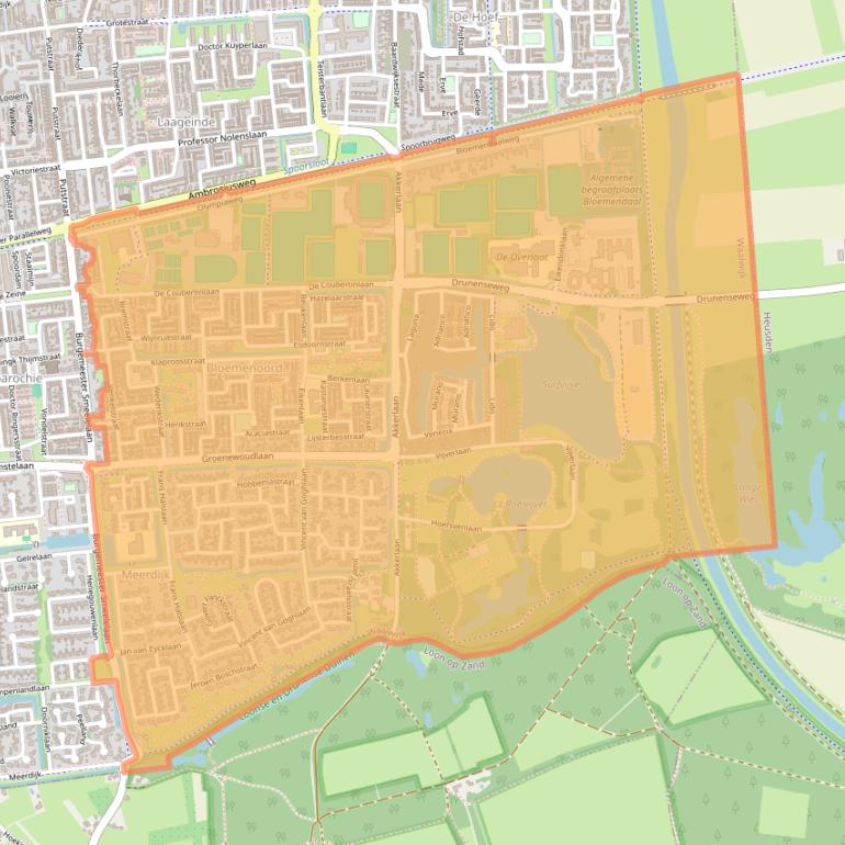 Kaart van postcodegebied 5143.