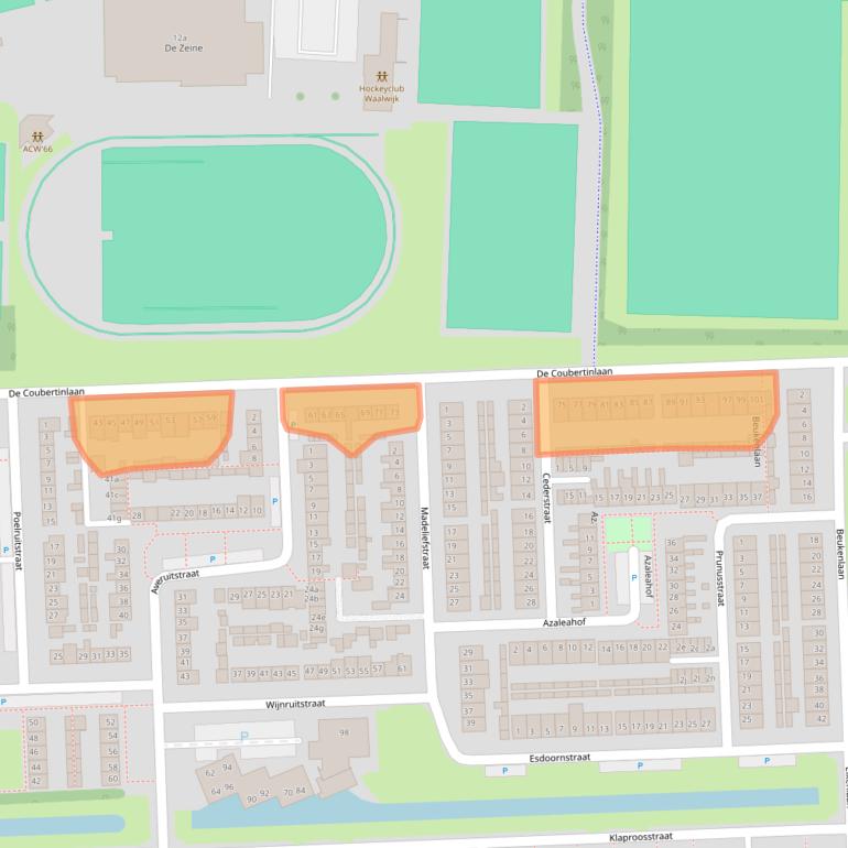 Kaart van postcodegebied 5143AC.