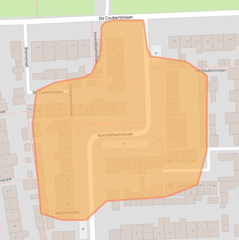 Kaart van postcodegebied 5143AG.