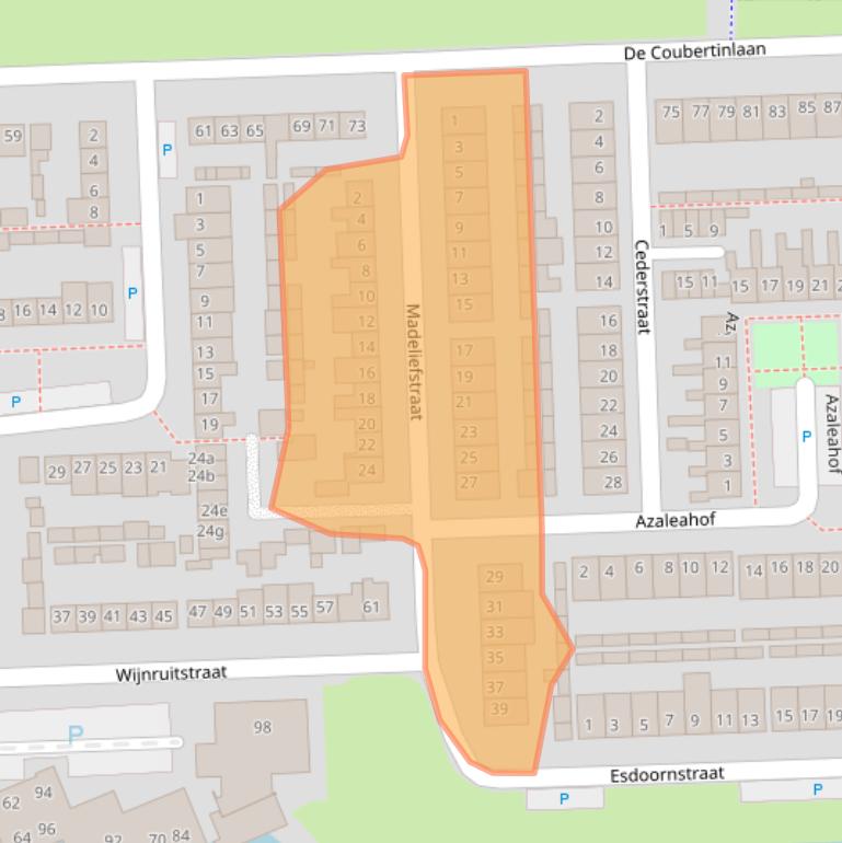 Kaart van postcodegebied 5143AM.