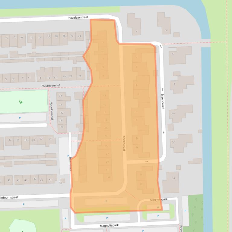 Kaart van postcodegebied 5143BE.