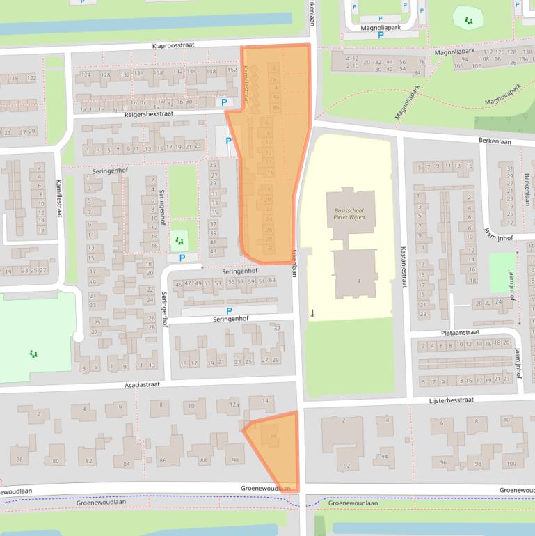 Kaart van postcodegebied 5143CW.