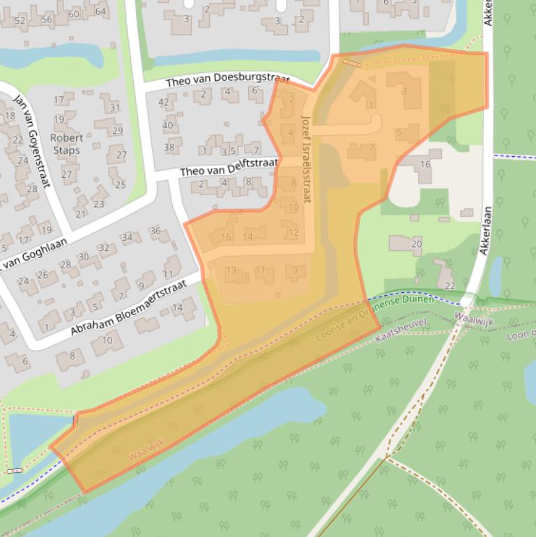 Kaart van postcodegebied 5143JK.