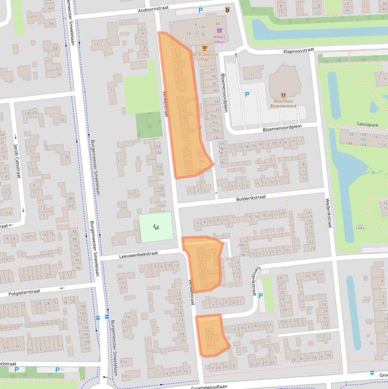 Kaart van postcodegebied 5143TK.