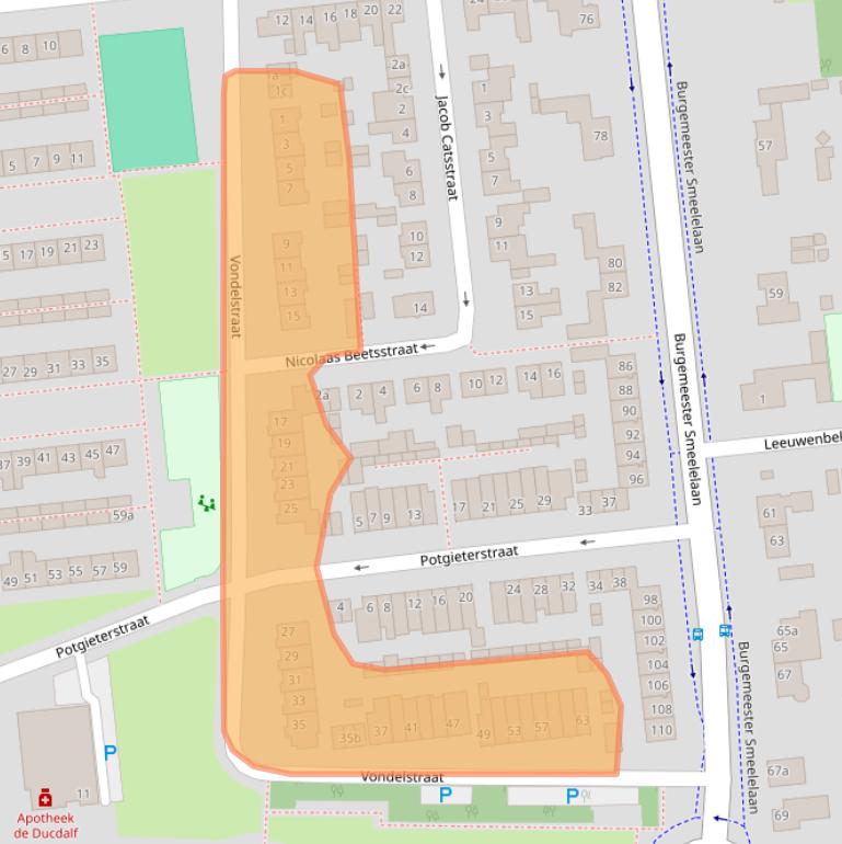 Kaart van postcodegebied 5144AV.