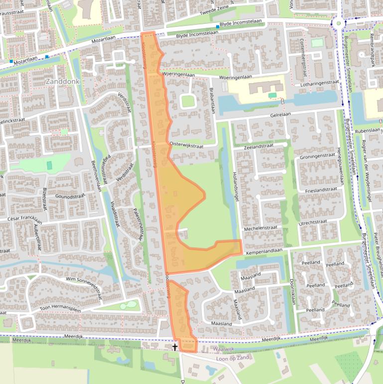 Kaart van postcodegebied 5144CA.