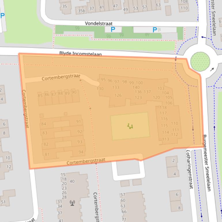 Kaart van postcodegebied 5144CC.