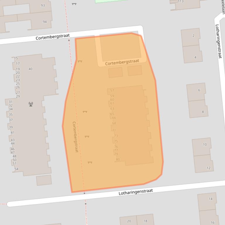 Kaart van postcodegebied 5144CE.