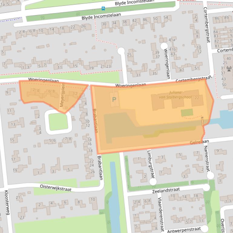 Kaart van postcodegebied 5144CJ.