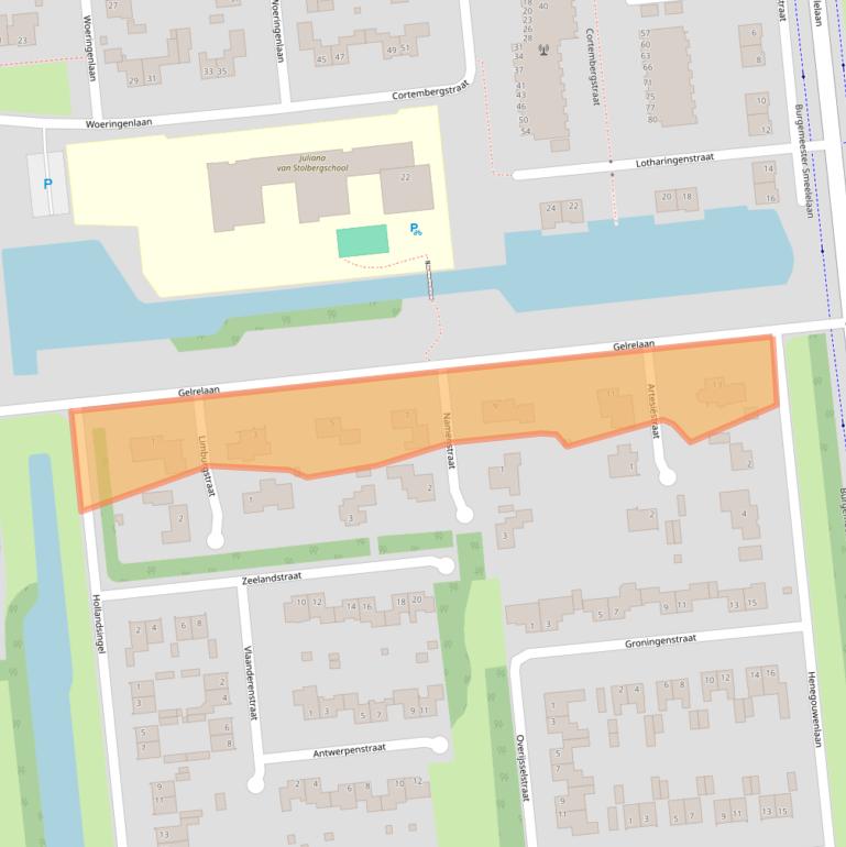 Kaart van postcodegebied 5144CP.