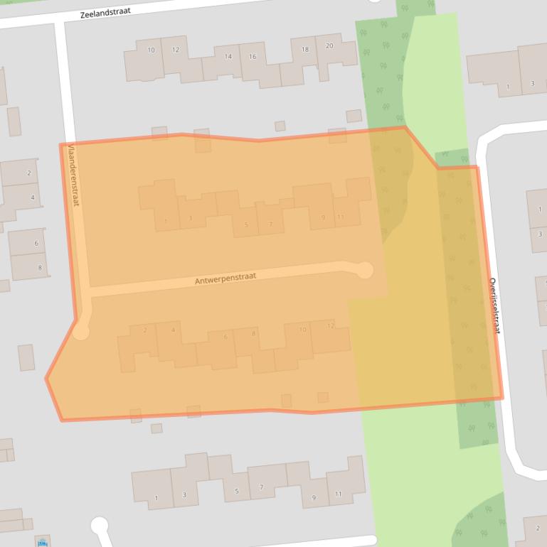 Kaart van postcodegebied 5144CX.