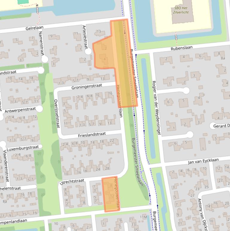 Kaart van postcodegebied 5144EE.