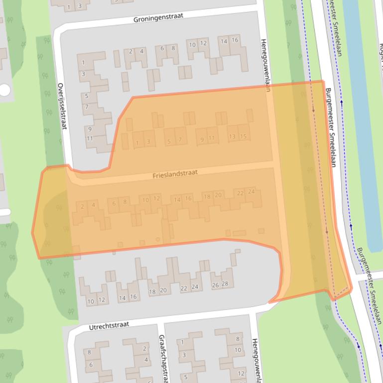 Kaart van postcodegebied 5144EG.