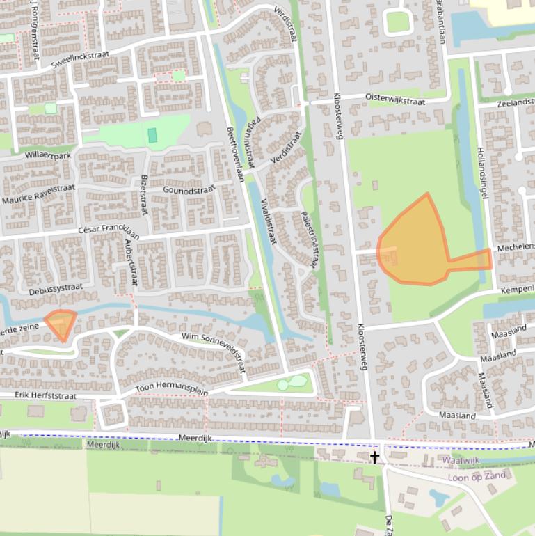 Kaart van postcodegebied 5144EK.