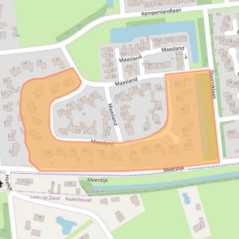 Kaart van postcodegebied 5144EN.