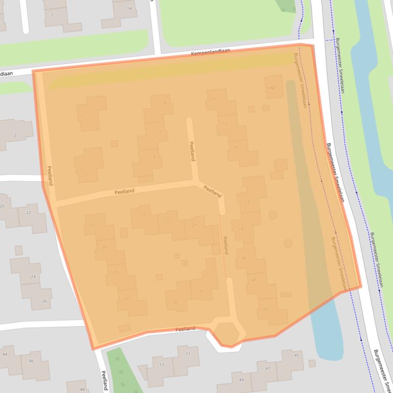 Kaart van postcodegebied 5144EP.