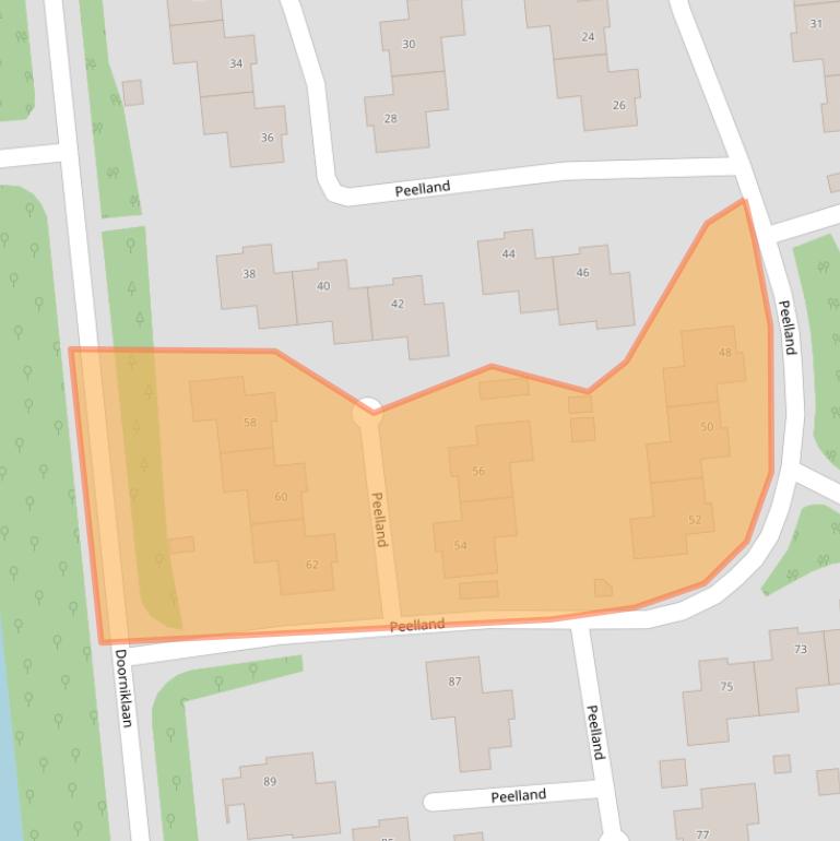 Kaart van postcodegebied 5144ET.