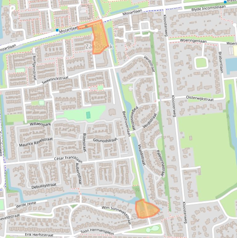 Kaart van postcodegebied 5144GC.