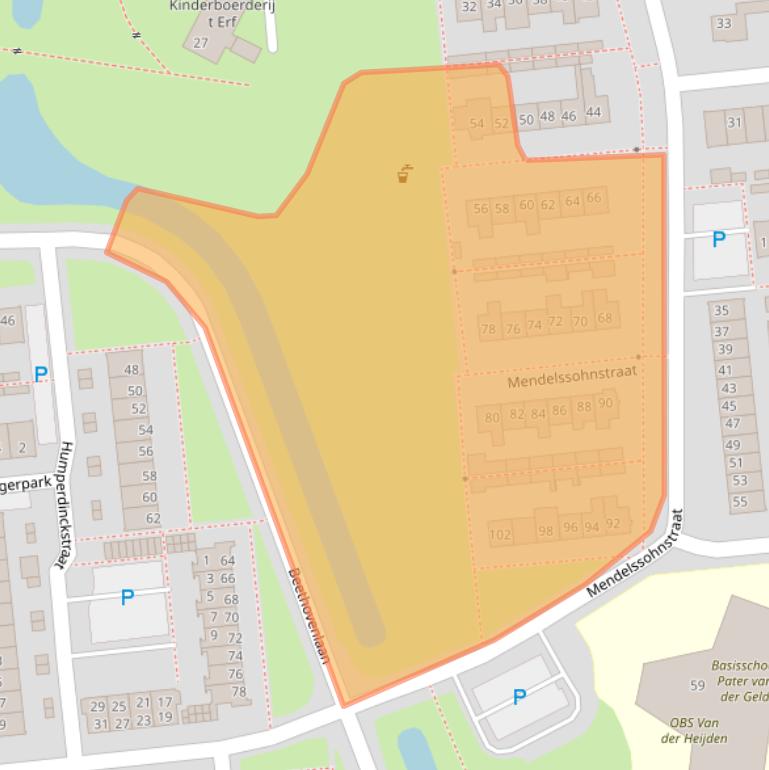 Kaart van postcodegebied 5144GH.