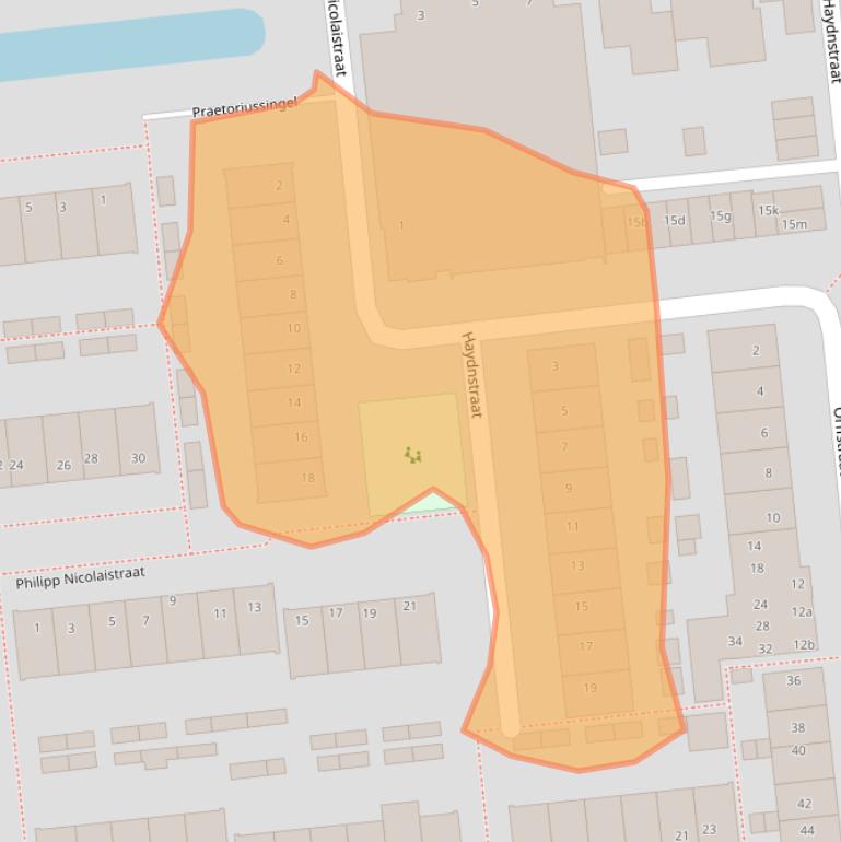Kaart van postcodegebied 5144GR.