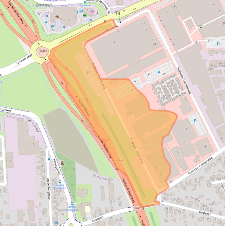 Kaart van postcodegebied 5144NP.