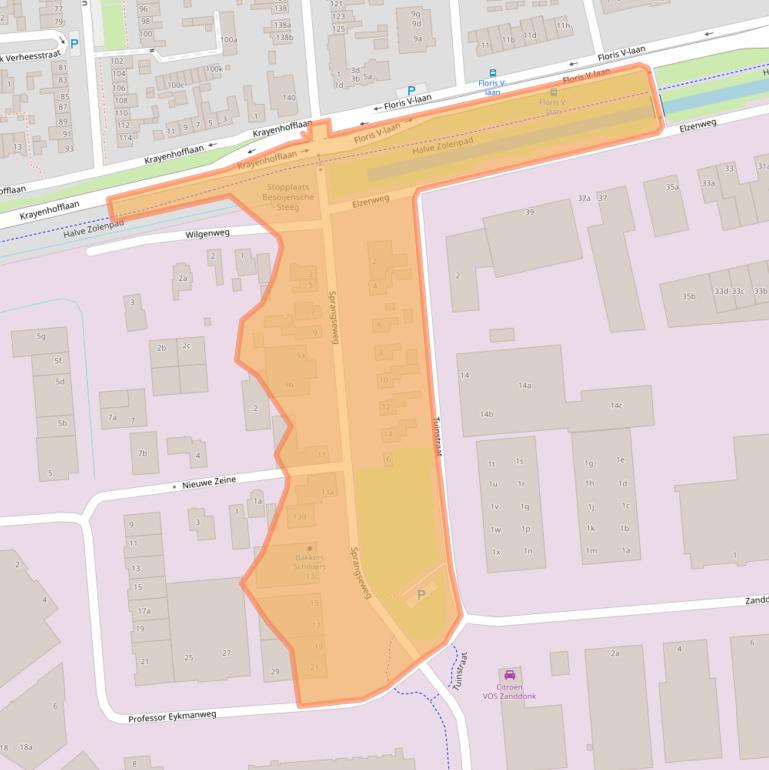 Kaart van postcodegebied 5144NV.