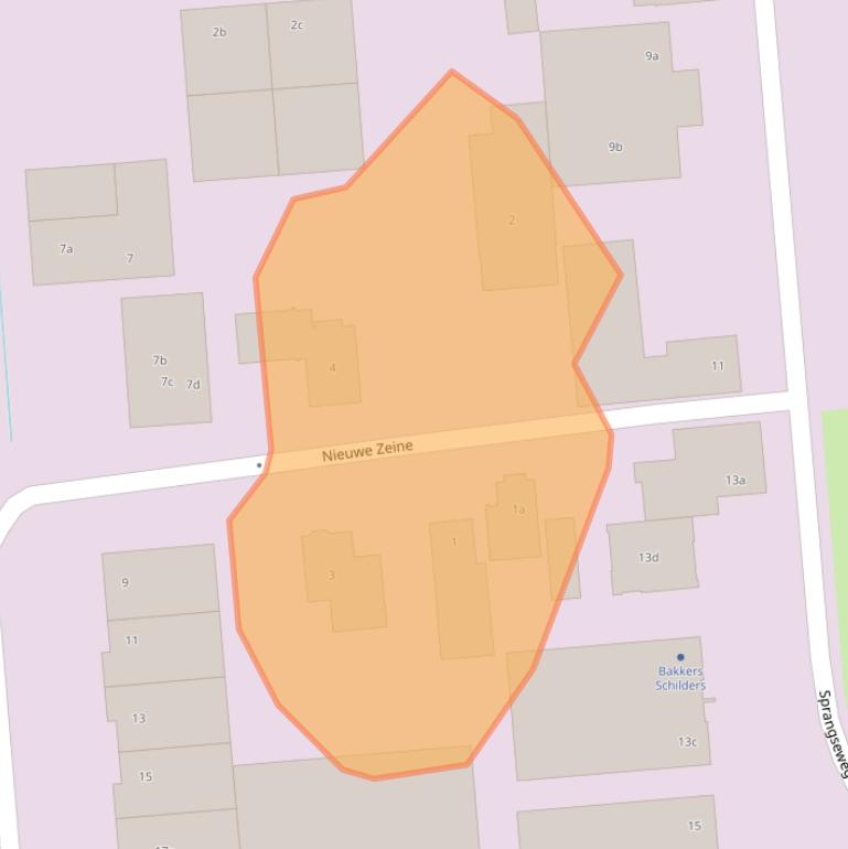 Kaart van postcodegebied 5144NW.