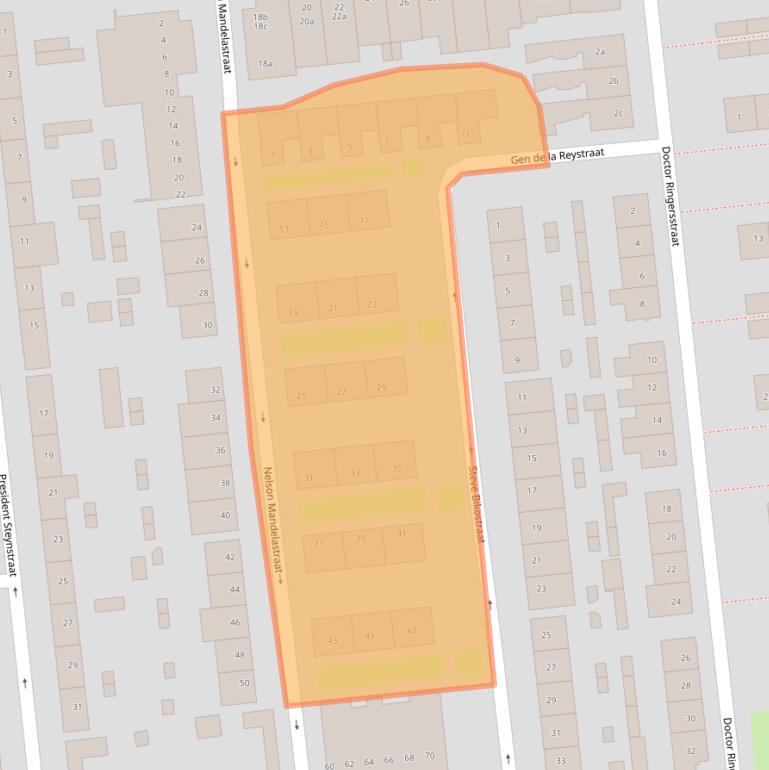 Kaart van postcodegebied 5144RS.