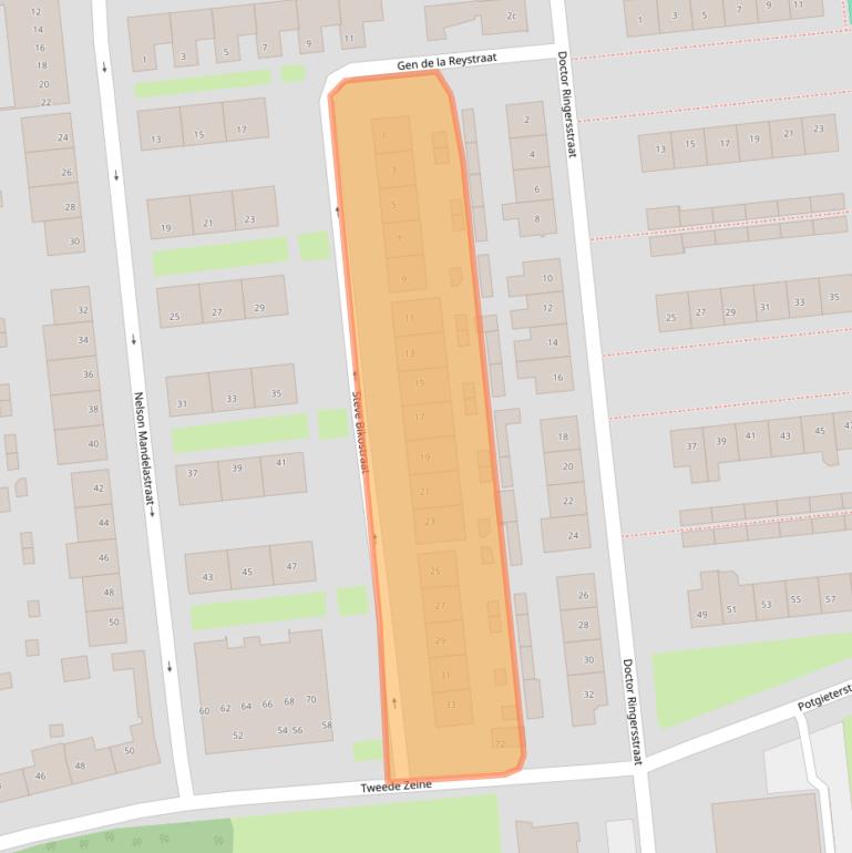 Kaart van postcodegebied 5144RW.