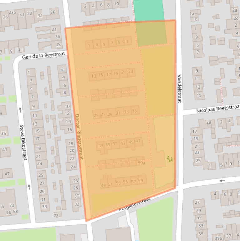 Kaart van postcodegebied 5144RX.
