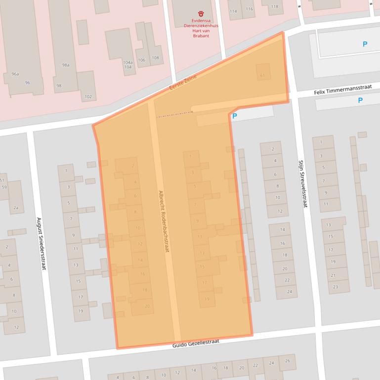 Kaart van postcodegebied 5144SG.