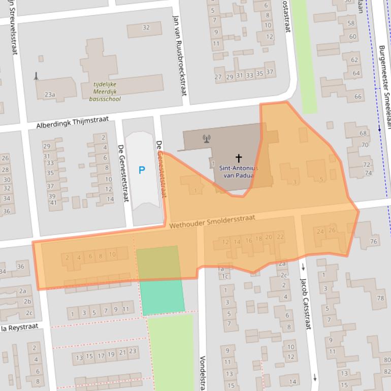 Kaart van postcodegebied 5144SK.