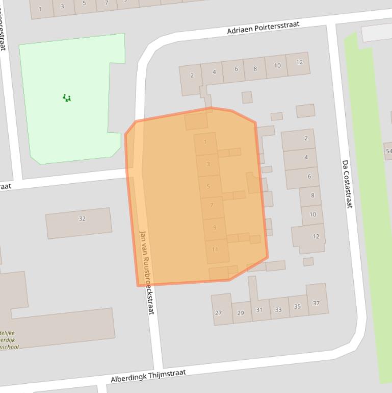Kaart van postcodegebied 5144SP.